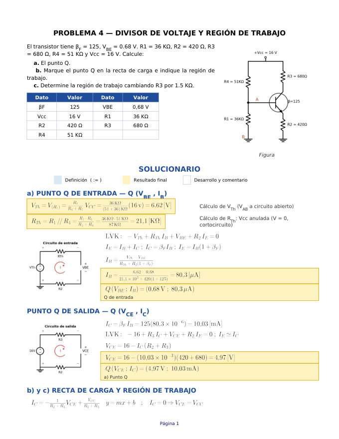 Primera hoja del ejemplo: BJT · cambio de R3